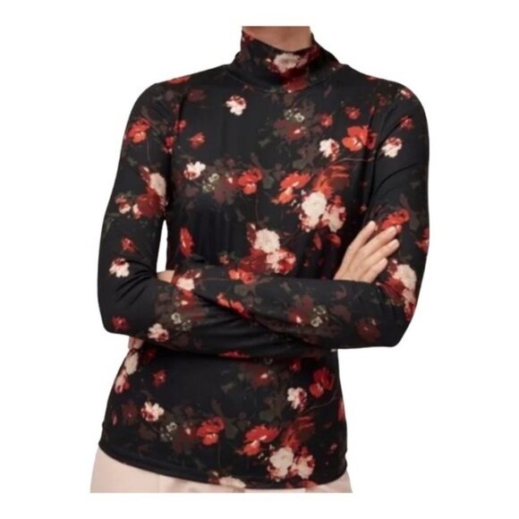 Aritzia Wilfred Cheval Floral Turtleneck Size Xs - Picture 1 of 4
